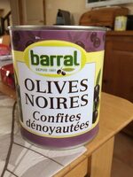 Olives Noires Dénoyautées Barral 800 Gr, 1 Boîte