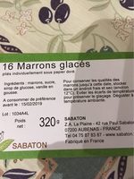 16 Marrons glacés