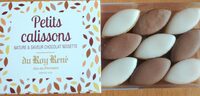 Petits calissons nature et saveur chocolat noisette