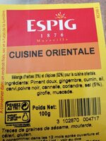 Épices cuisine orientale