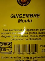 Gingembre moulu