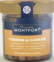 Terrine de canard aux cèpes et trompettes