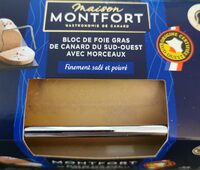 Bloc de foie gras de canard du sud-ouest avec morceaux