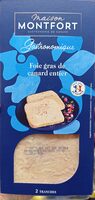 Foie gras de canard entier finement salé et poivré 2 tranches