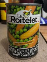 Petits pois et jeunes carottes