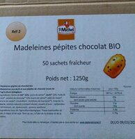 Madeleines pépites chocolat bio