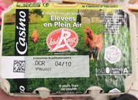 6 oeufs frais élevés en plein air