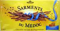 Sarments du Médoc Chocolat au lait de Dégustation éclats de nougatine Révillon