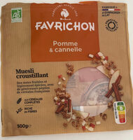 Muesli croustillant pomme et cannelle