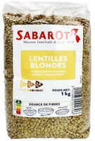 Lentilles blondes poly Sabarot