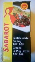 Lentille verte du Puy AOC AOP