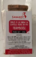 Sablés à la farine de lentille verte du puy Framboise