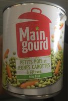 Petits pois et jeunes  carottes à l'étuvée très fins