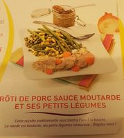 Rôti de porc sauce moutarde et ses petits légumes