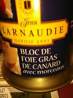 Bloc de foie gras de canard, avec morceaux