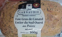 Foie gras de canard entier du Sud-Ouest au poivre mi-cuit