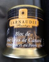 Bloc de foie gras de canard à l'Armagnac et au poivre doux
