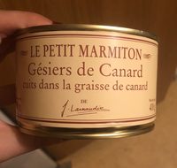 Gésiers de canard cuits dans la graisse de canard