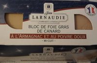 Bloc de foie gras de canard à l'Armagnac et au poivre doux