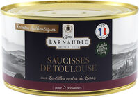 Saucisses de Toulouses aux lentilles