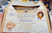 Bloc de foie gras du Sud-Ouest avec morceaux