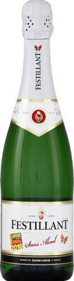 Festillant blanc boisson a base de vin effervescent desalcoolise