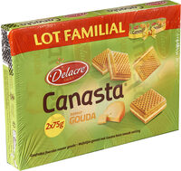 Delacre Canasta biscuits apéritifs fourrés gouda - 2X150g (300g)
