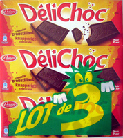 DéliChoc chocolat croustillant noir (lot de 3)