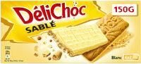 Biscuits Délichoc sablés Chocolat blanc - 150g