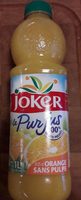 Le pur jus d'orange sans pulpe