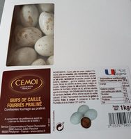 Oeufs De Caille Fourrés Praline