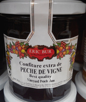 Confiture extra de pêche de vigne