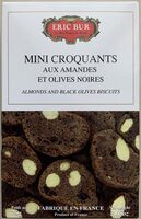 Mini croquants aux amandes et olives noires