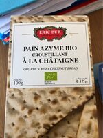 Pain azyme bio croustillant a la chataigne