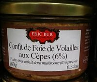 Confit de foies de volailles aux cèpes