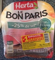 Le Bon Paris (- 25 % de sel, Cuit à l'Étouffée) 4 Tranches + 1 Barquette Gratuite