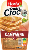 HERTA Croque-Monsieur Campagne sans nitrite x2 200G