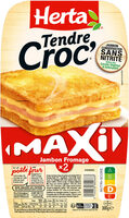 HERTA Croque-Monsieur Maxi Jambon fromage ss nitrite x2 300G