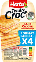HERTA Croque-Monsieur Jambon fromage ss croûte ss nitrite x4