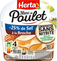 Blanc de poulet -25% de sel sans nitrite