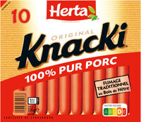 HERTA KNACKI Saucisses 100% pur porc x10 - 350g