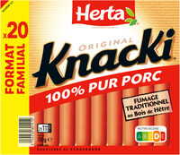 HERTA KNACKI Saucisses 100% pur porc x20 - 700g