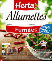 HERTA Allumettes Fumées sel réduit 2x75g