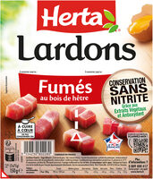 HERTA Lardons fumés conservation sans nitrite - 2x75g