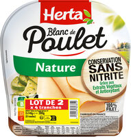 HERTA Blanc de Poulet Nature sans nitrite x4 LOT 2
