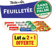 HERTA TARTE EN OR Pâte Feuilletée Ss Huile Palme LOT 2+1 OFT