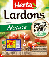 HERTA Lardons Nature Conservation Sans Nitrite 2x75g+20%OFT