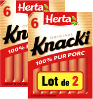 HERTA KNACKI Saucisses 100% pur porc x6 LOT 2