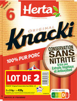 HERTA KNACKI Saucisses 100% pur porc sans nitrite x6 Lot 2