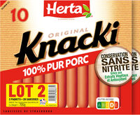 Knacki pur porc Sans nitrite